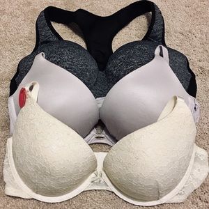 Lot of 3 bras - all 36 C. 2 Victoria Secret!